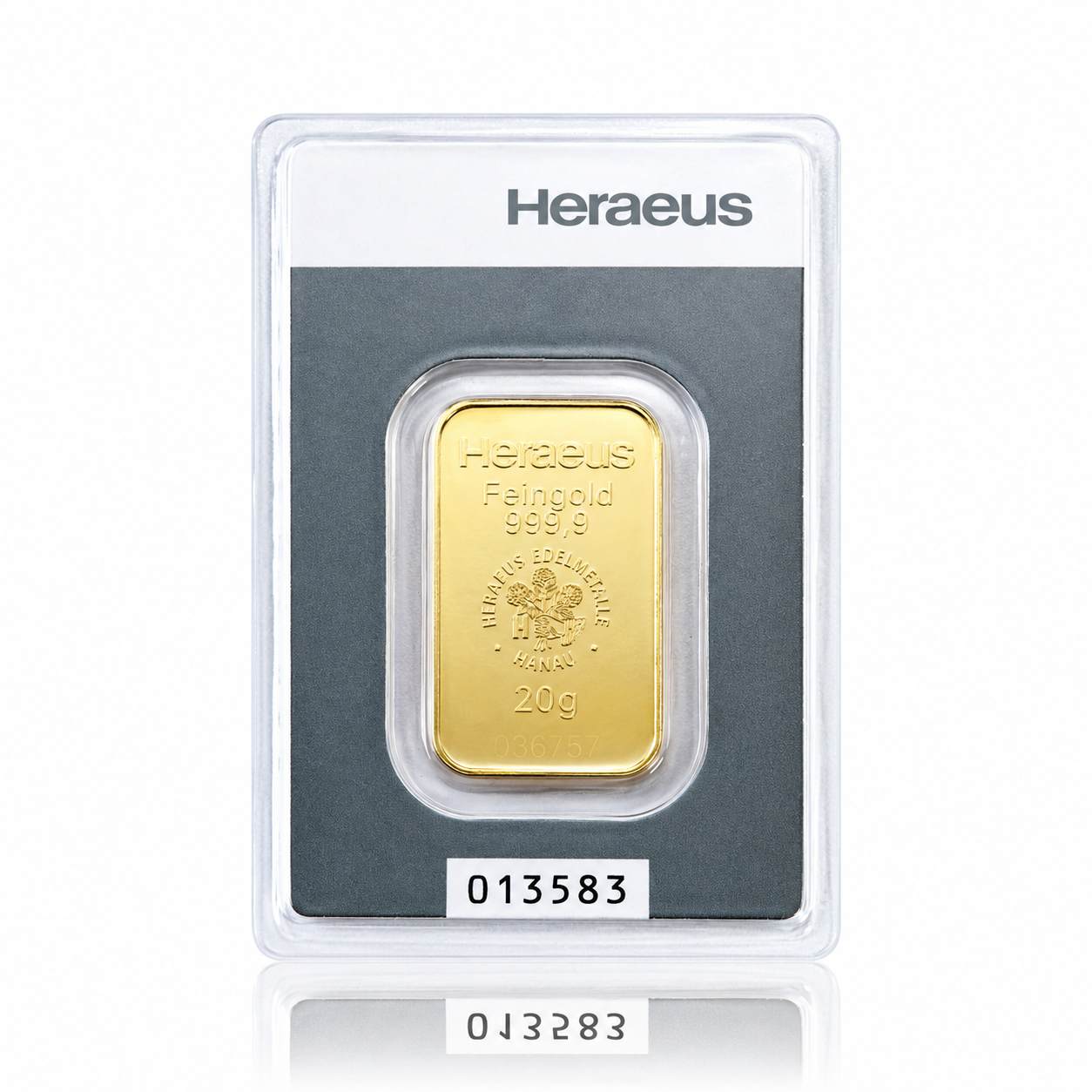 Goldbarren 20 g - Heraeus