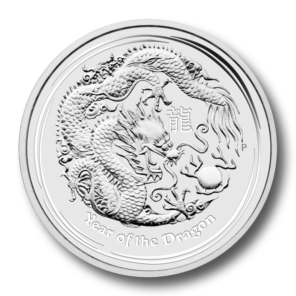 1 Dollar Australien - Lunar II - Drache 1 oz Silbermünze (2012)