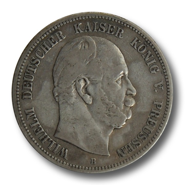 5 Mark - Preußen Wilhelm I (1876) - J. 97 - Prägung B