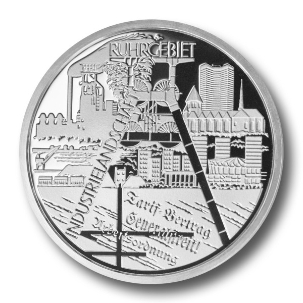 10 Euro BRD - Industrielandschaft Ruhrgebiet Silbermünze (2003)