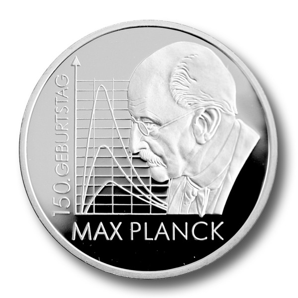 10 Euro BRD - 150. Geburtstag Max Planck Silbermünze (2008)