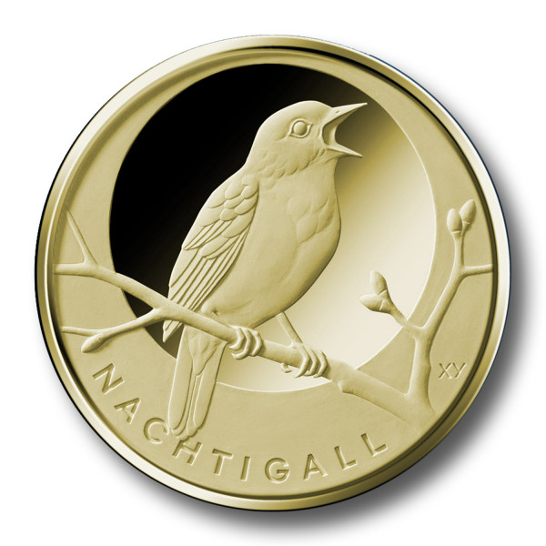 20 Euro Heimische Vögel - Nachtigall BRD 1/8 oz Goldmünze (2016) - F