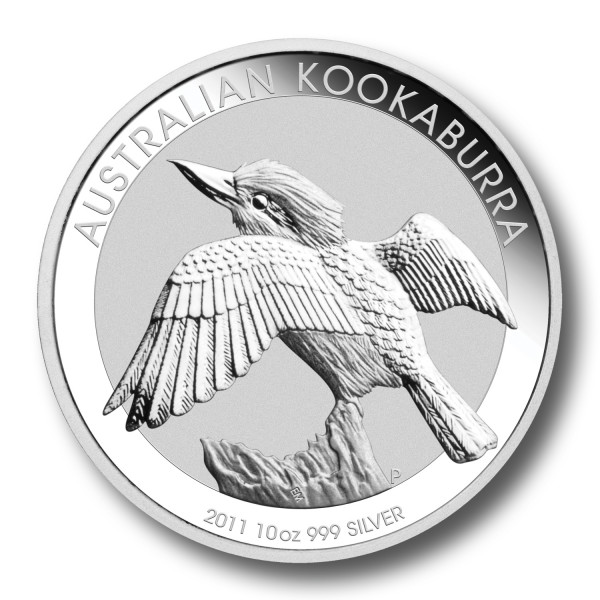 Australischer Kookaburra 10 oz Silber Münze (2011)