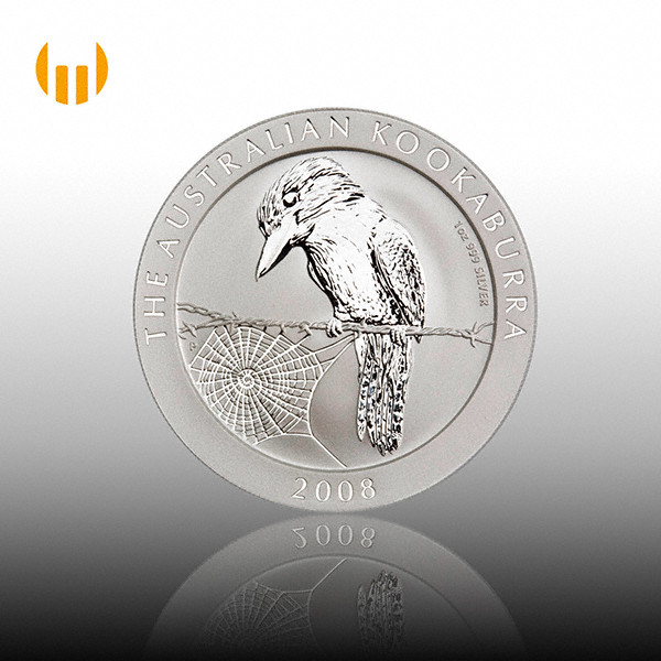 Australischer Kookaburra 2 oz Silber Münze (2008)