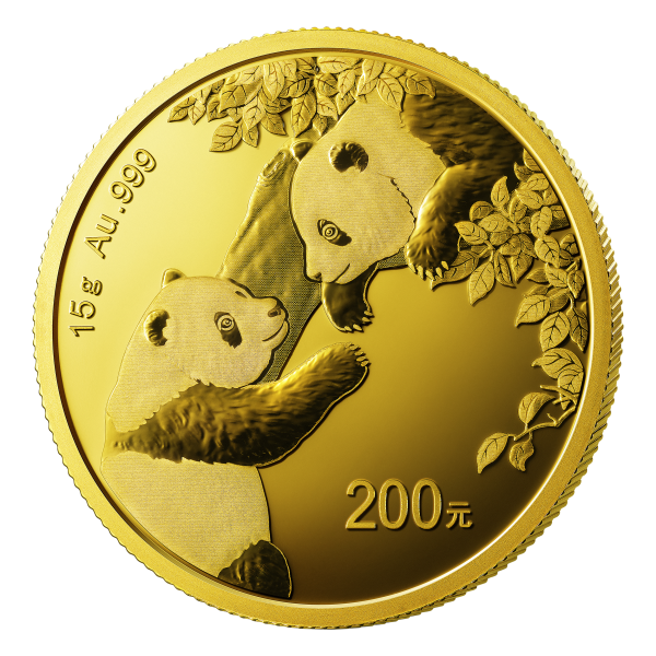 200 Yuan China - Panda 15 g Goldmünze (2023)