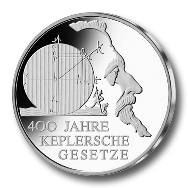 10 Euro BRD - 400 Jahre Keplersche Gesetze Silbermünze (2009)