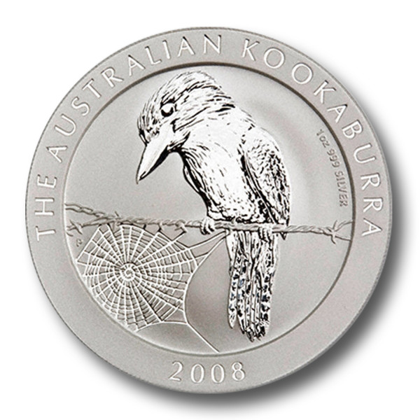 Australischer Kookaburra 10 oz Silbermünze (2008)
