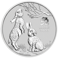 0,5 Dollar Australien - Lunar III  Hase 1/2 oz Silbermünze (2023)
