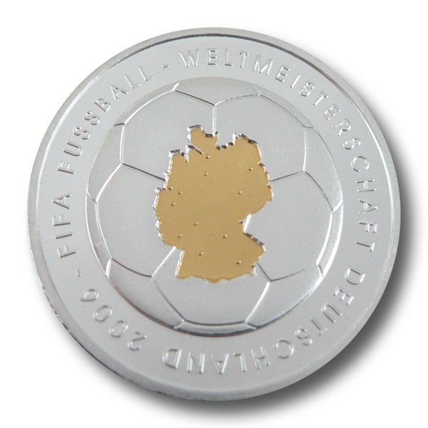 10 Euro BRD - Fifa WM 2006 in Deutschland Silbermünze (2003) - teilvergoldet typ 2