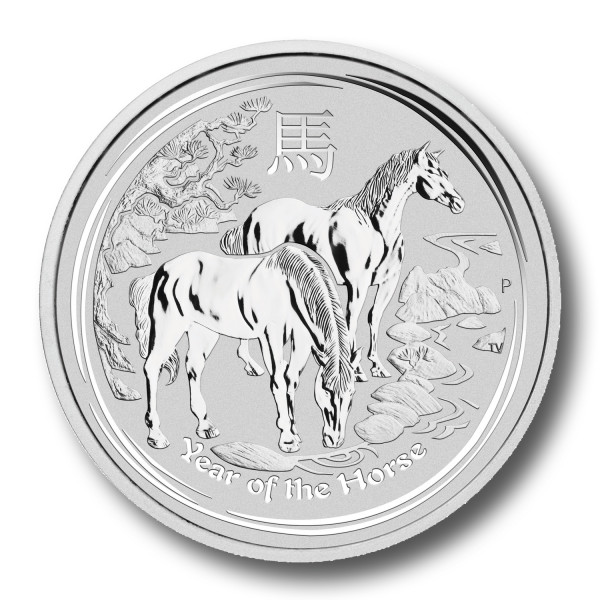 10 Dollar Lunar II Pferd Australien 10 oz Silbermünze (2014)