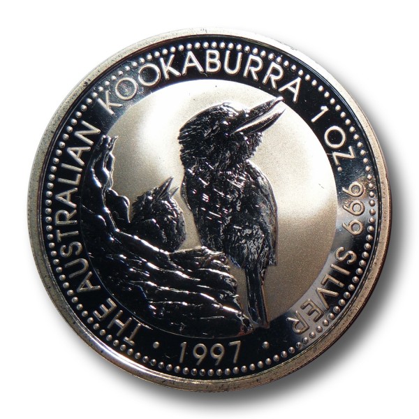Australischer Kookaburra 1 oz Silber Münze (1997)