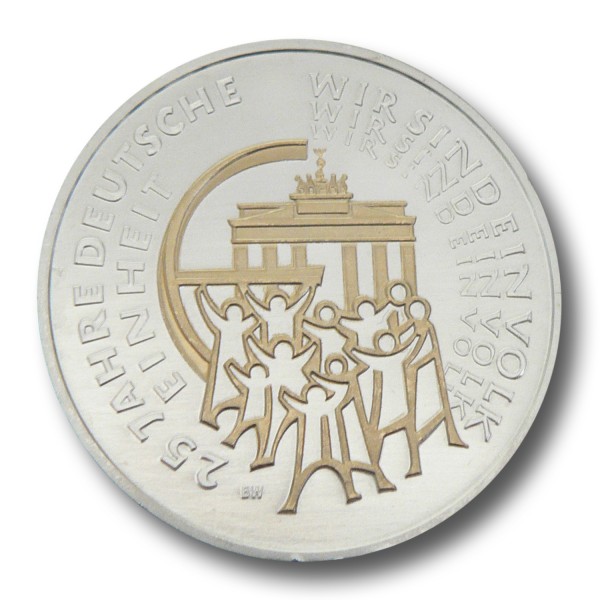 25 Euro BRD - 25 Jahre Deutsche Einheit (2015) - teilvergoldet