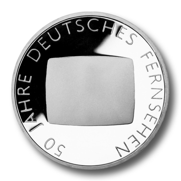 10 Euro BRD - 50 Jahre Deutsches Fernsehen Silbermünze (2002)