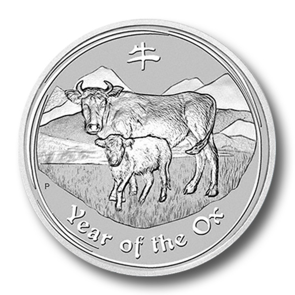 Australischer Lunar II Ochse 10 oz Silber Münze (2009)