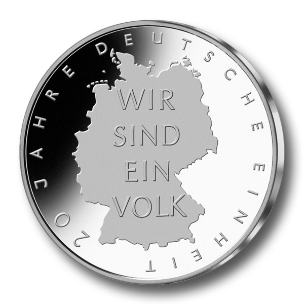 10 Euro BRD - 20 Jahre Deutsche Einheit Silbermünze (2010)