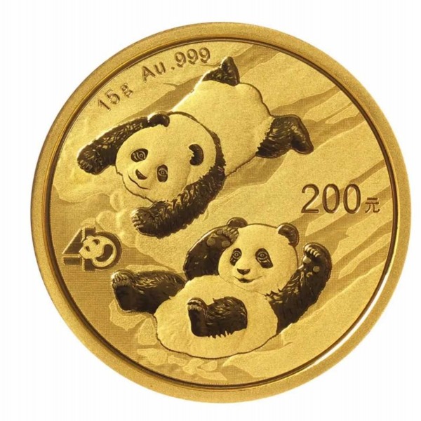 200 Yuan China - Panda 15 g Goldmünze (2022)