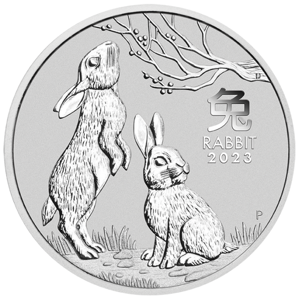 0,5 Dollar Australien - Lunar III Hase 1/2 oz Silbermünze (2023)