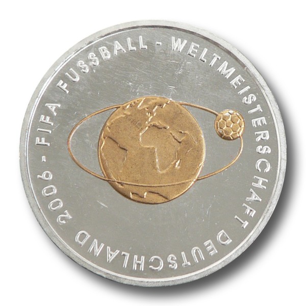 10 Euro BRD - Fifa WM 2006 in Deutschland Silbermünze (2004) - teilvergoldet