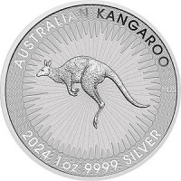 1 Dollar Australien - Känguru 1 oz Silbermünze (2024)