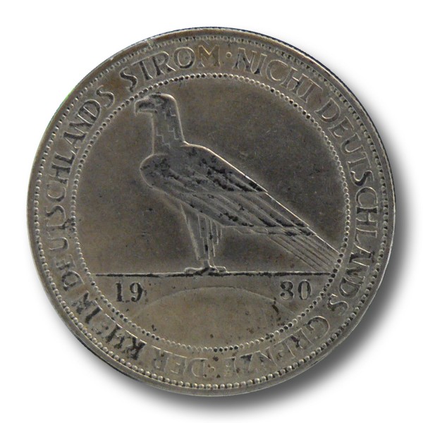 5 Reichsmark - Zur Rheinland-Räumung Silber (1930) - J. 346 (A)