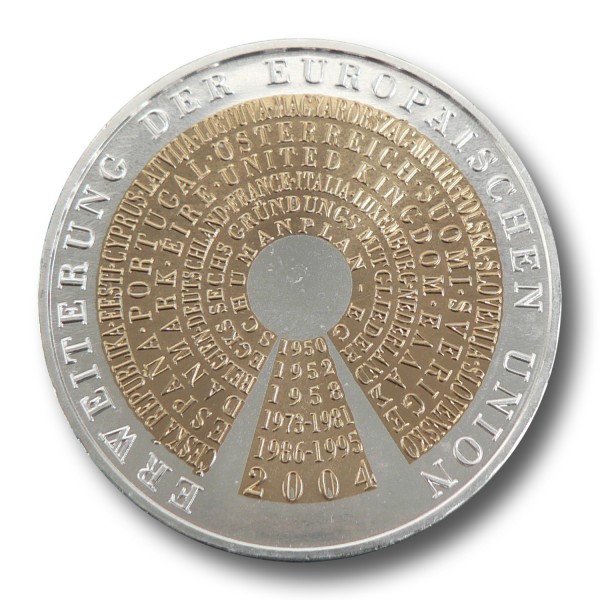 10 Euro BRD - Erweiterung Europäische Union Silbermünze (2004) - teilvergoldet