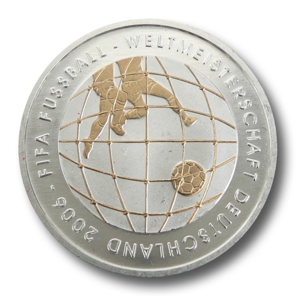10 Euro BRD - Fifa WM 2006 in Deutschland Silbermünze (2005) - teilvergoldet